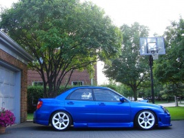 2005 Subaru Impreza WRX with 18x9.5 Work Wheels XT-7 wheels