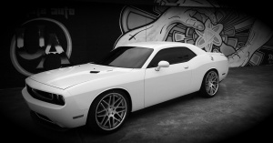 2014 Dodge Challenger with 22x8.5 Vertini Magic wheels