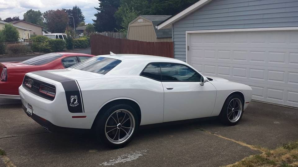2014 Dodge Challenger with 20x9 American Racing VN807 Mach 5 wheels