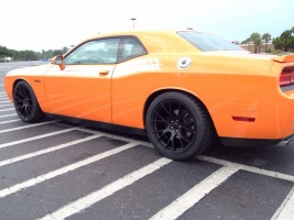 2014 Dodge Challenger with 20x9 OEM Dodge Hellcat replica wheels