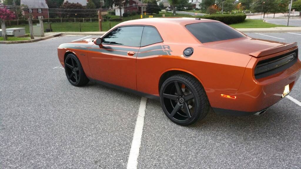 2014 Dodge Challenger with 22x9 KMC Districts wheels