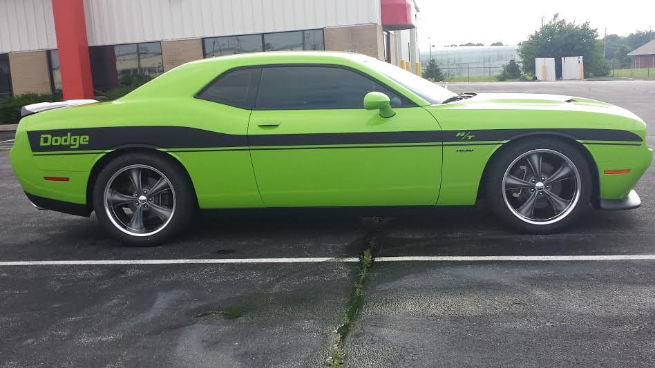 2015 Dodge Challenger with 20x8.5 Boss 338 wheels
