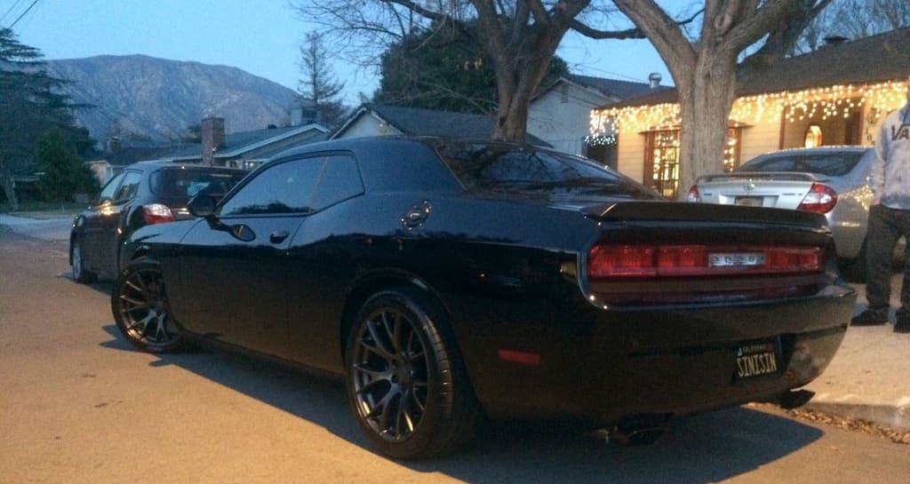 2015 Dodge Challenger with OEM Dodge Hellcat wheels