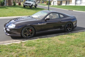 1993 Toyota Supra with 19x9 Rota Grid Drift wheels