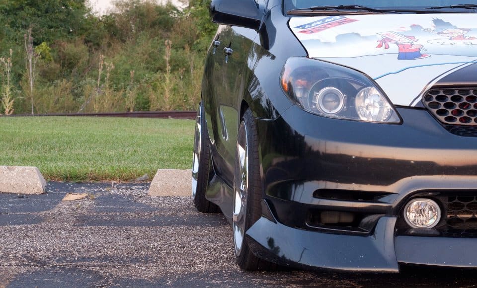2003 Toyota Matrix with 18x8.5 Mercedes Benz Alphards wheels