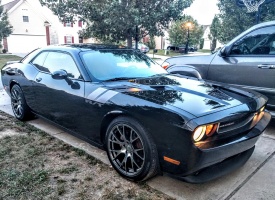 2015 Dodge Challenger with 20x9 OEM Dodge Hellcat wheels