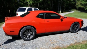 2015 Dodge Challenger with 20x9 Axis Model two wheels
