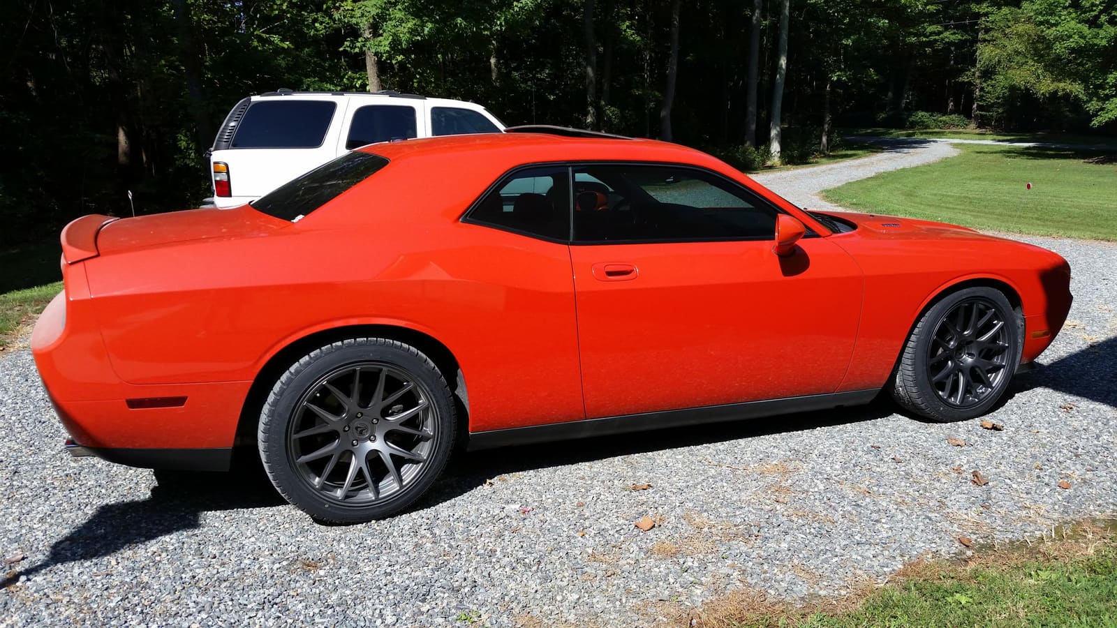 2015 Dodge Challenger with 20x9 Axis Model two wheels