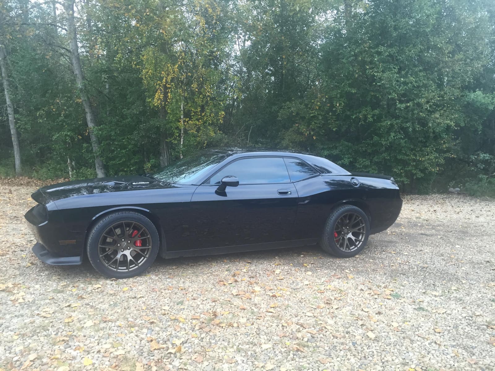 2014 Dodge Challenger with 20x9.5 Topline Hellcat replica wheels