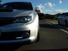 2008 Subaru Impreza WRX STi with 18x9.5 Rota Grid wheels