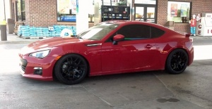 2013 Subaru BRZ with 18x8 Avant Garde M310 Matte Black wheels