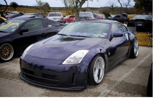 2007 Nissan 350Z with 19x10 Work Euroline DH wheels