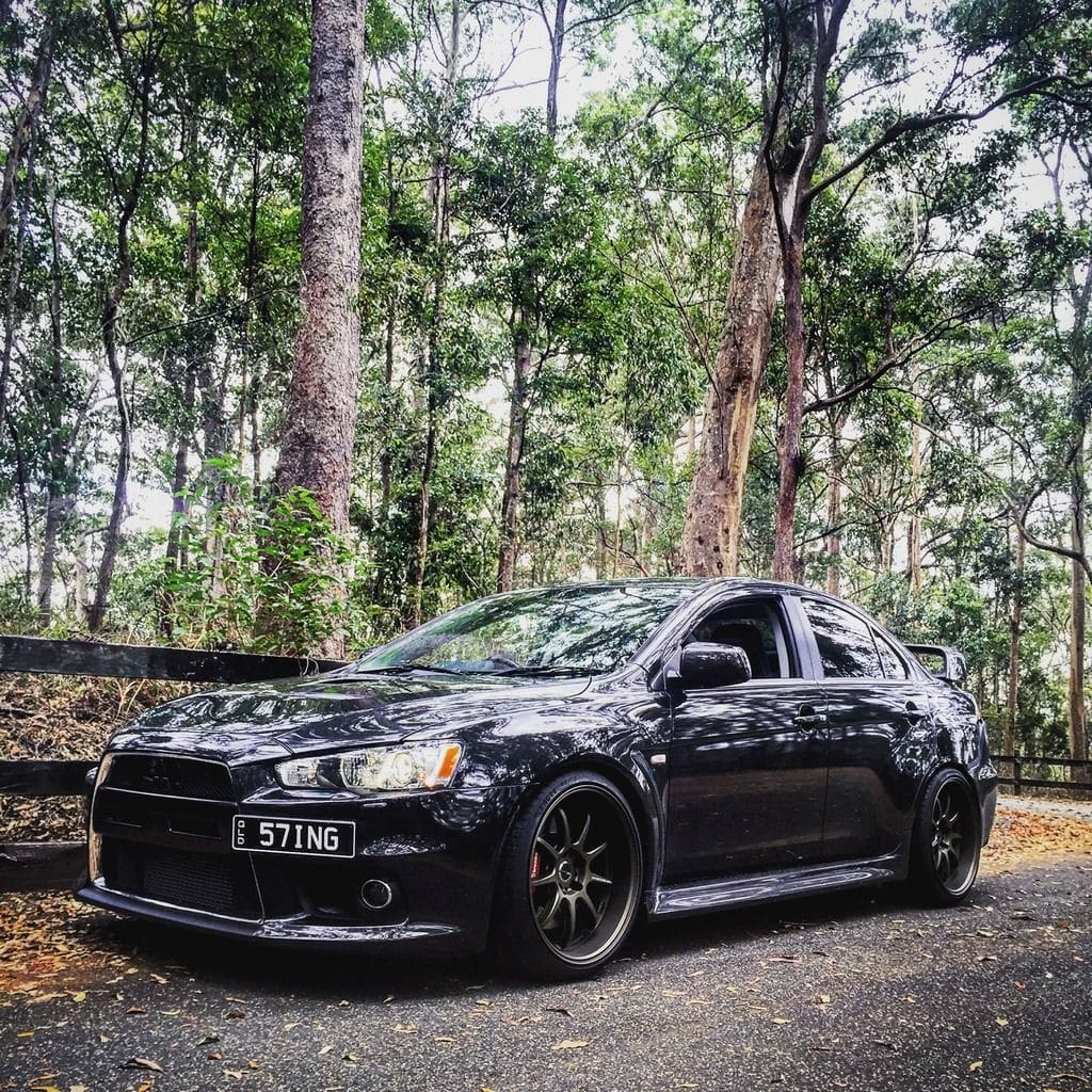 2010 Mitsubishi Lancer Evolution with Work D9R wheels