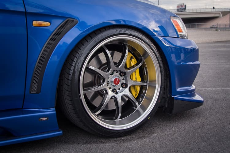 2010 Mitsubishi Lancer Evolution with Work D9R wheels