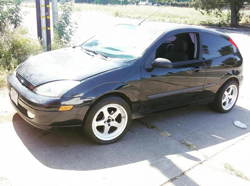 2002 Ford Focus with 17x9 Saleen SSC wheels