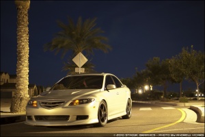 2005 Mazda Mazda6 with 18x7.5 5Zigen FN01R-C wheels