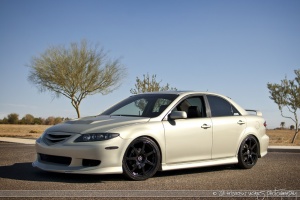 2005 Mazda Mazda6 with 18x7.5 Drag DR-33 wheels