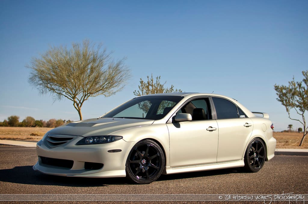 2005 Mazda Mazda6 with 18x7.5 Drag DR-33 wheels