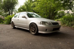 1999 Honda Civic with 16x7 Mugen MF10 wheels