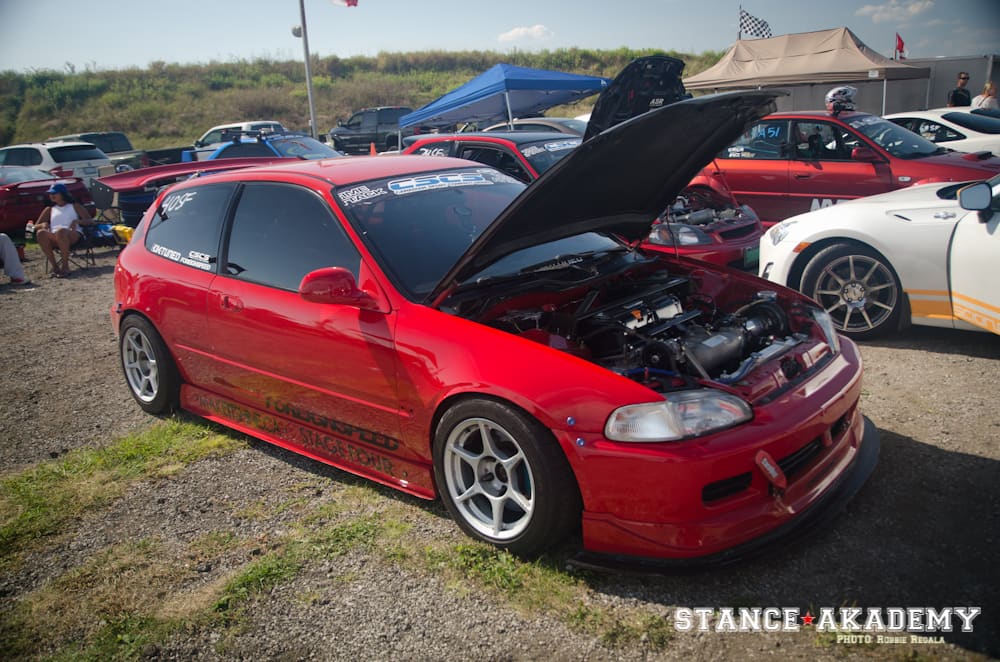 1995 Honda Civic with 15x8 Kosei K1 wheels