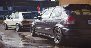 1997 Honda Civic with 15x8 wheels
