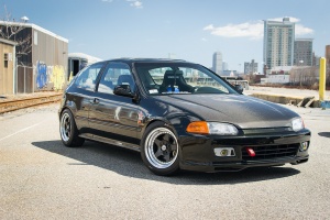 1995 Honda Civic with 15x8 Work CR-01 wheels