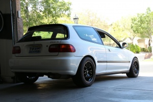 1995 Honda Civic with 15x8 wheels