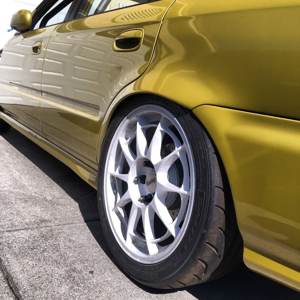 1994 Honda Civic with 17x8 wheels