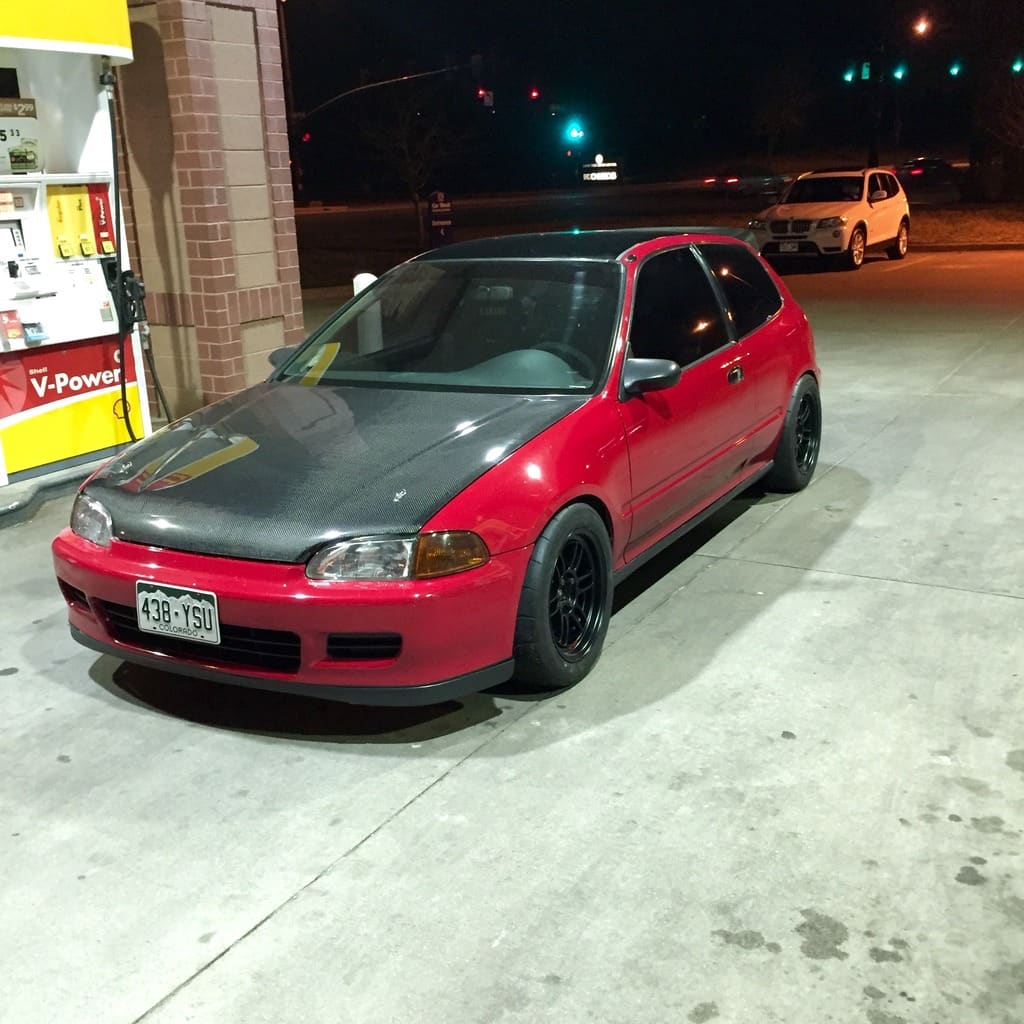 1994 Honda Civic with 15x8 Enkei RPF1 wheels