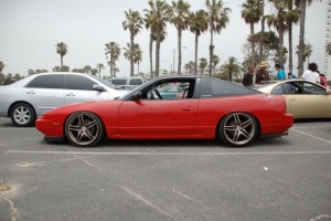 1989 Nissan S13 with 18x9 Yokohama Advan Model 5 wheels