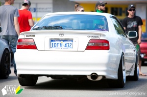 1997 Toyota Chaser with 18x9 RAYS Gram Lights wheels