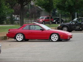 1992 Nissan S13 with 17x8.5 Work wheels Autostrada Modenas wheels