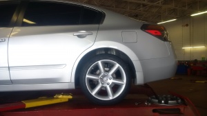 2012 Nissan Altima with 18x8 wheels