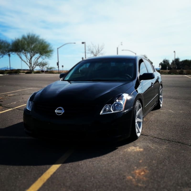 2012 Nissan Altima with 20x10 wheels