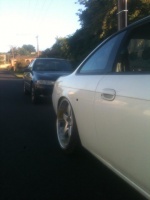 1995 Nissan S14 with 17x10 lenso D1R wheels