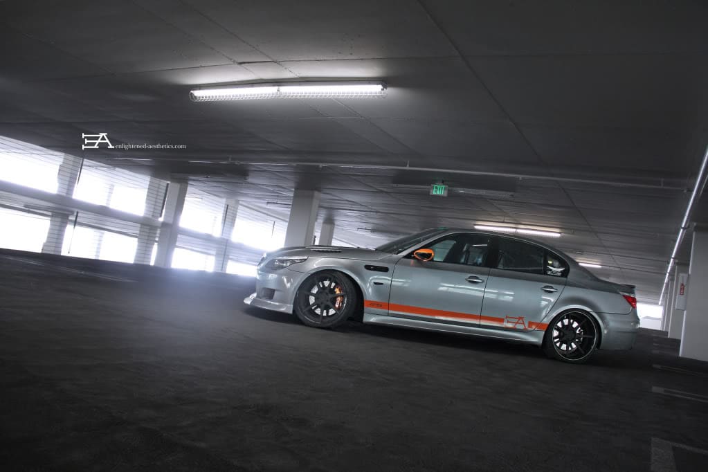 2010 BMW M5 with 21x9 Interad DTM wheels