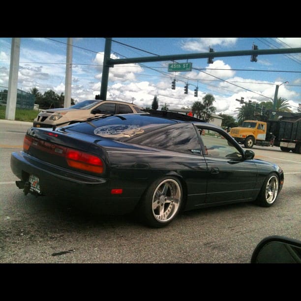 1993 Nissan S13 with 16x8 Work Equip wheels