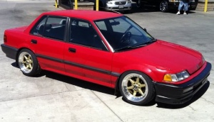 1990 Honda Civic with 16x8 xxr 501 wheels