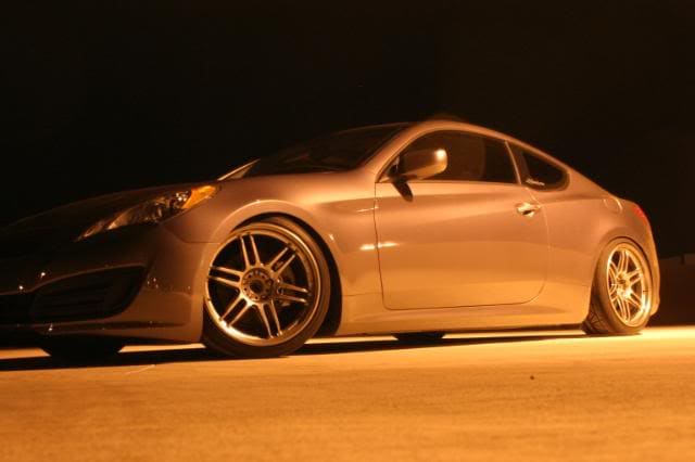 2010 Hyundai Genesis with 19x9.5 AME TM02 wheels