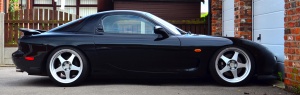 1996 Mazda RX-7 with 18x9.5 Desmond Regamaster Marquis Promada wheels