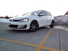 2014 Volkswagen GTI with 18x8 wheels