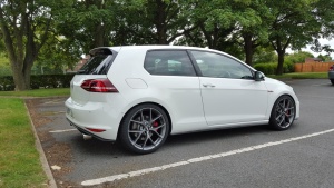 2013 Volkswagen GTI with 19x8.5 BBS SR wheels