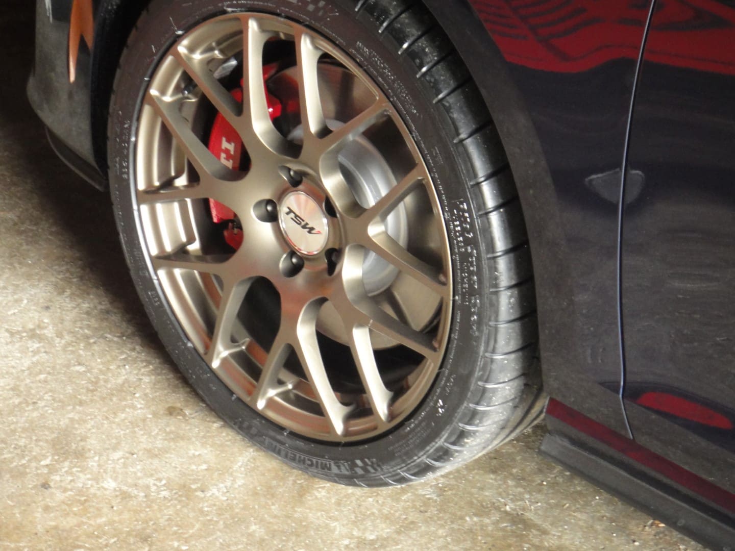 2012 Volkswagen GTI with 18x8 wheels