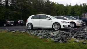 2014 Volkswagen GTI with 19x8.5 ECS Alzor wheels