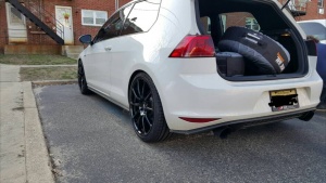 2014 Volkswagen GTI with 19x8.5 Neuspeed RSE102 wheels