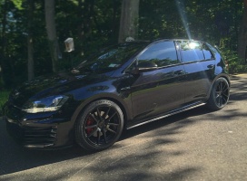 2014 Volkswagen GTI with 18x8.5 VWR sport wheels