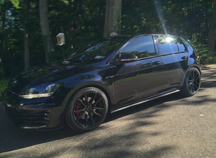 2014 Volkswagen GTI with 18x8.5 VWR sport wheels