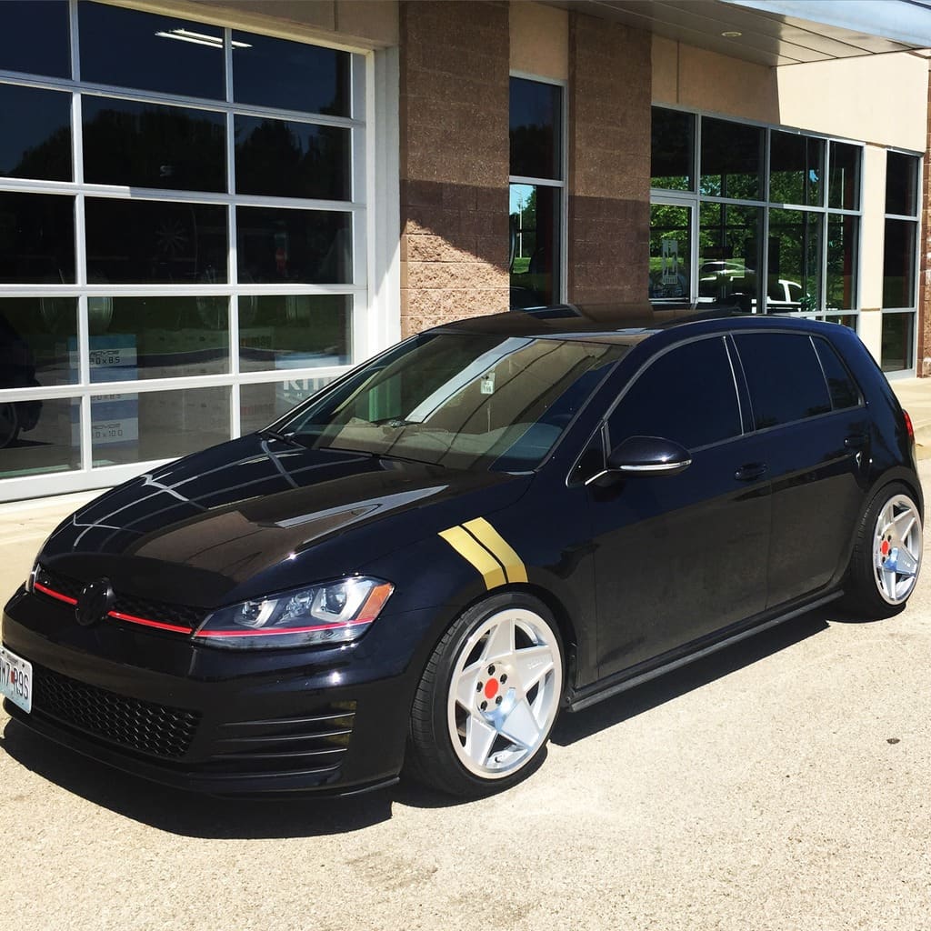 2014 Volkswagen GTI with 18x9.5 OEM wheels