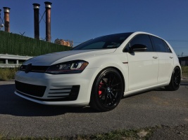 2014 Volkswagen GTI with 19x8.5 Konig Oversteer wheels