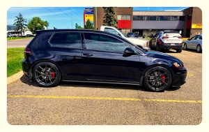 2014 Volkswagen GTI with 19x8.5 Vorsteiner wheels